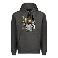 Charcoal Heather waiter gnome Premium Hoodie - BarkalooDesign