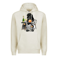 Oatmeal Heather waiter gnome Premium Hoodie - BarkalooDesign