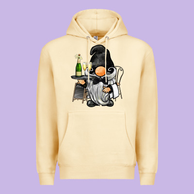 Waiter Gnome Premium Hoodie Designed By Barkaloodesign