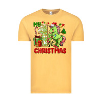 Vintage Mustard my first christmas unicorn Vintage Tee - FaDigitalArtStudio