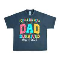 Midnight Navy forget the grad dad survived class of 2024 Urban Heavy Tee - JahusDesignShop
