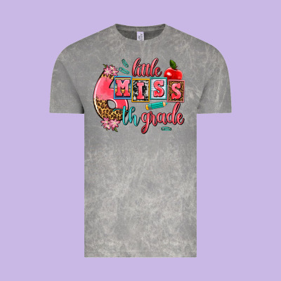 Little Miss 6 Th Grade Vintage Tee Designed By Adodesignshop