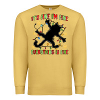 Antique Gold it's fine i'm fine everything is fine Premium Sweatshirt - MaliasSmallBusiness