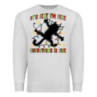 Dove Grey it's fine i'm fine everything is fine Premium Sweatshirt - MaliasSmallBusiness