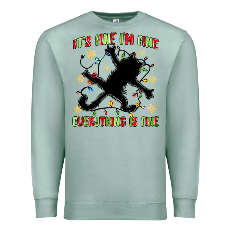 It's Fine I'm Fine Everything Is Fine Premium Sweatshirt by MaliasSmallBusiness | Teevron