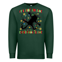 Sports Green it's fine i'm fine everything is fine Premium Sweatshirt - MaliasSmallBusiness