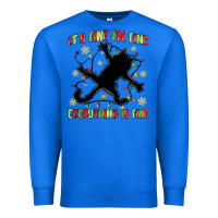 True Royal it's fine i'm fine everything is fine Premium Sweatshirt - MaliasSmallBusiness