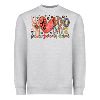 Heather Grey peace love 100 days of school Heavyweight Sweatshirt - RacoonDesign