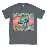 Charcoal Heather floral turtle Classic Tee - Jasminsmagicworld