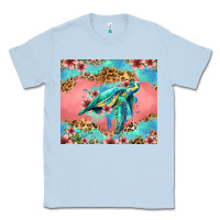 Dusty Blue floral turtle Classic Tee - Jasminsmagicworld