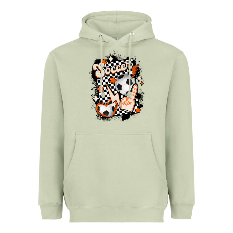 Vintage Soccer Heavyweight Hoodie by MaliasSmallBusiness | Teevron