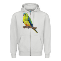 Dove Grey Neophema Parrot Zipper Hoodie - LillyAllenDesigns