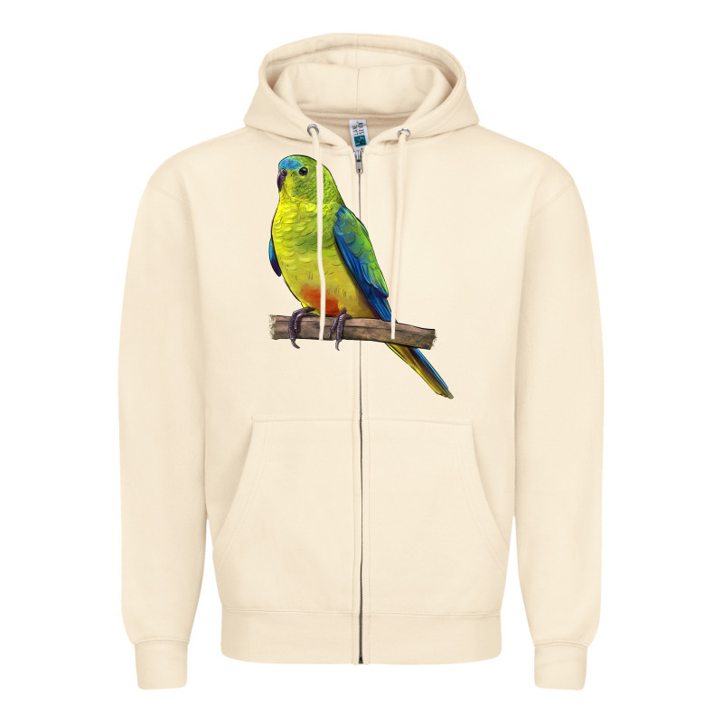 Neophema Parrot Zipper Hoodie by LillyAllenDesigns | Teevron
