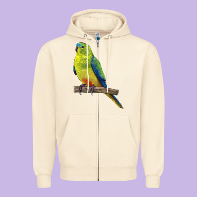 Neophema Parrot Zipper Hoodie Designed By Lillyallendesigns