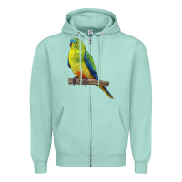 Seafoam Neophema Parrot Zipper Hoodie - LillyAllenDesigns