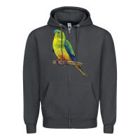 Smoke Neophema Parrot Zipper Hoodie - LillyAllenDesigns