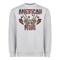 Heather Grey american mini Heavyweight Sweatshirt - CowhideDigitalArt