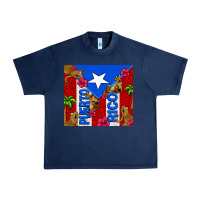 Navy puerto rico coqui leopard Urban Heavy Tee - AdoDesignShop