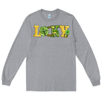 Heather Grey lucky horseshoe and four leaf clover Long Sleeve Tee - AdoDesignShop