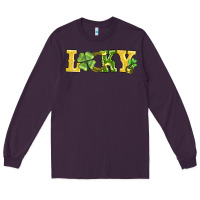 Plum lucky horseshoe and four leaf clover Long Sleeve Tee - AdoDesignShop