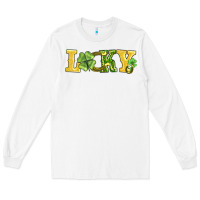 White lucky horseshoe and four leaf clover Long Sleeve Tee - AdoDesignShop