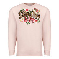 Pale Pink santa baby Premium Sweatshirt - MaliasSmallBusiness