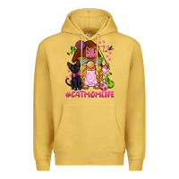 Antique Gold cat mom  life gnome Premium Hoodie - BarkalooDesign