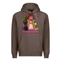 Coffee cat mom  life gnome Premium Hoodie - BarkalooDesign