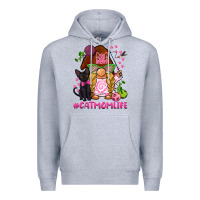 Heather Grey cat mom  life gnome Premium Hoodie - BarkalooDesign