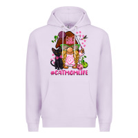 Lilac cat mom  life gnome Premium Hoodie - BarkalooDesign