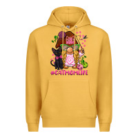 Mustard cat mom  life gnome Premium Hoodie - BarkalooDesign