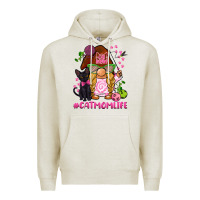 Oatmeal Heather cat mom  life gnome Premium Hoodie - BarkalooDesign