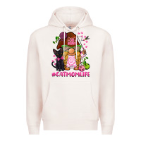 Pale Pink cat mom  life gnome Premium Hoodie - BarkalooDesign
