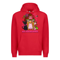 Red cat mom  life gnome Premium Hoodie - BarkalooDesign