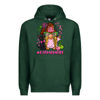 Sports Green cat mom  life gnome Premium Hoodie - BarkalooDesign