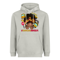 Moon Dust school bus driver life afro messy bun Heavyweight Hoodie - NancyCooperArtShop