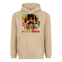 Mushroom school bus driver life afro messy bun Heavyweight Hoodie - NancyCooperArtShop