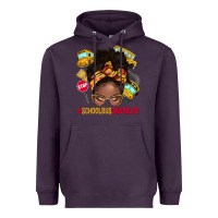 Plum school bus driver life afro messy bun Heavyweight Hoodie - NancyCooperArtShop