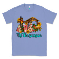 Colony Blue tis the seasin with christmas cake abd jesus Classic Tee - AdoDesignShop