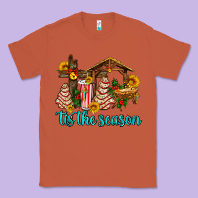 Tis The Seasin With Christmas Cake Abd Jesus Classic Tee Designed By Adodesignshop