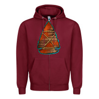 Burgundy wooden arrowhead Zipper Hoodie - Jasminsmagicworld