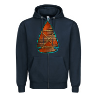 Navy wooden arrowhead Zipper Hoodie - Jasminsmagicworld