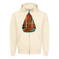 Sandshell wooden arrowhead Zipper Hoodie - Jasminsmagicworld