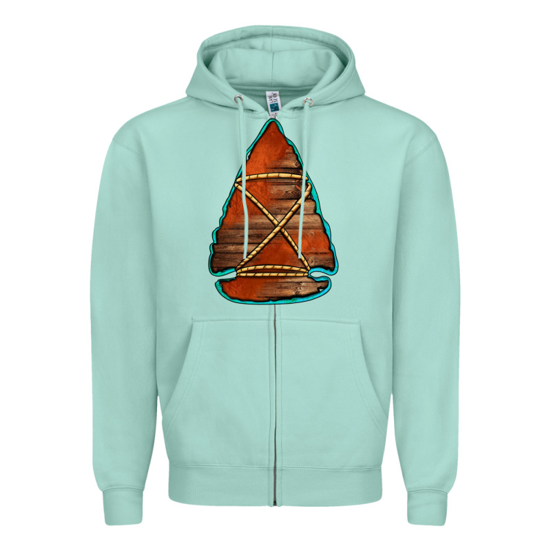 Wooden Arrowhead Zipper Hoodie by Jasminsmagicworld | Teevron