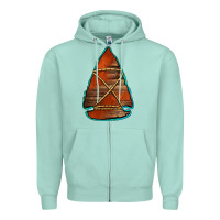Seafoam wooden arrowhead Zipper Hoodie - Jasminsmagicworld