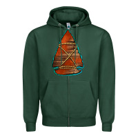 Sports Green wooden arrowhead Zipper Hoodie - Jasminsmagicworld