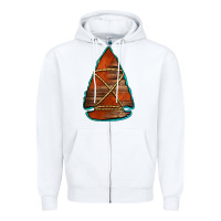 White wooden arrowhead Zipper Hoodie - Jasminsmagicworld