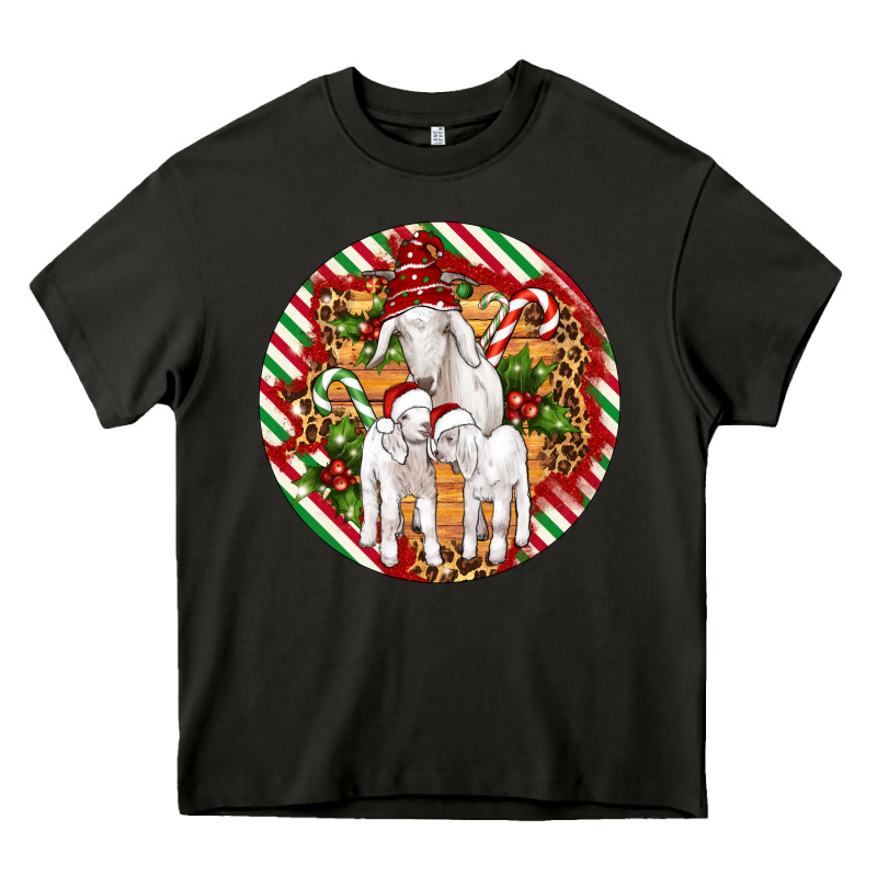 Christmas Goat Family Ornament Heavy Core Tee by Artiststas | Teevron