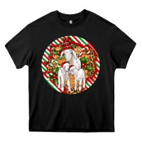 Black christmas goat family ornament Heavy Core Tee - Artiststas
