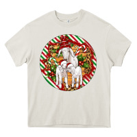 Cream christmas goat family ornament Heavy Core Tee - Artiststas